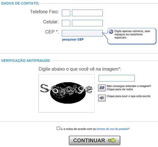 Inscrever conta bol passo — passo 10