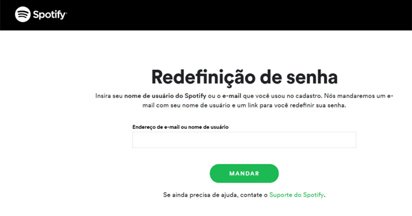 Redefinir senha — passo 1